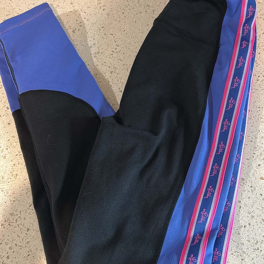 Lilly Pulitzer, Luxletic High Rise Leggings, Black with Logo Stripe, Sz XS, NWOT